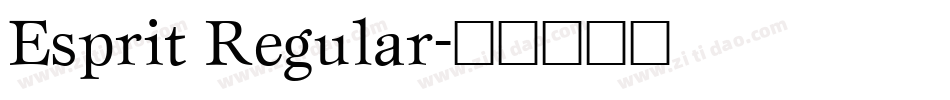 Esprit Regular字体转换
